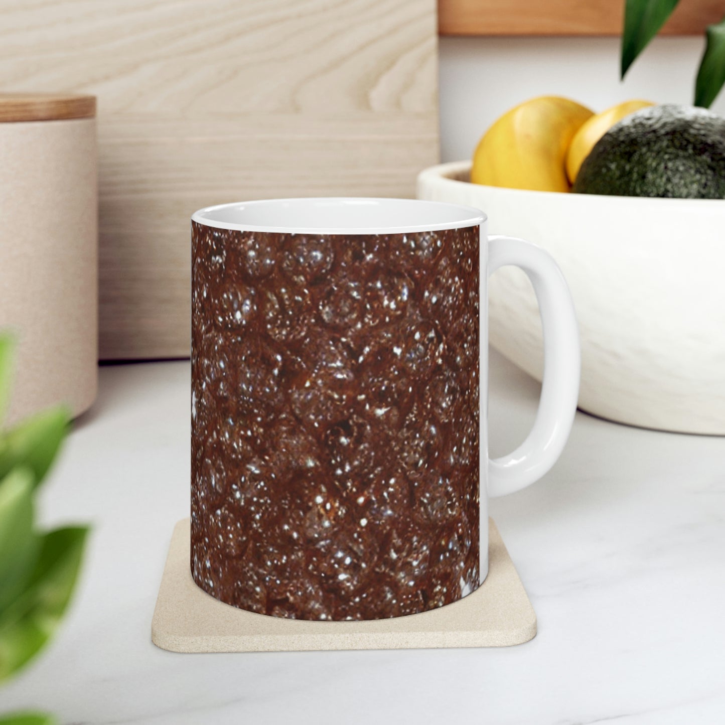 Brown Diamond Coffee Mug