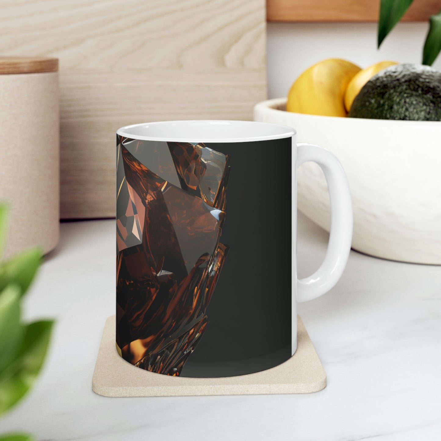 Brown Diamond Coffee Mug